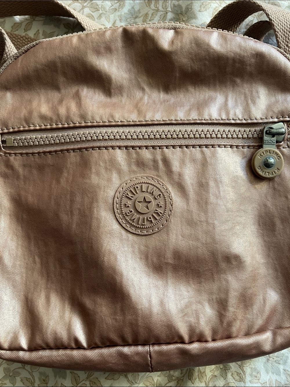Kipling champagne crossbody bag